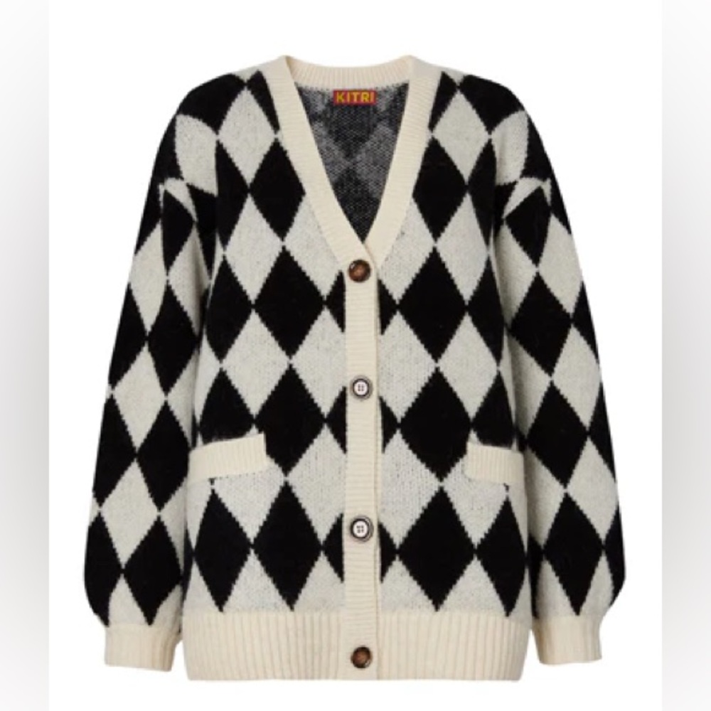Kitri checker cardigan